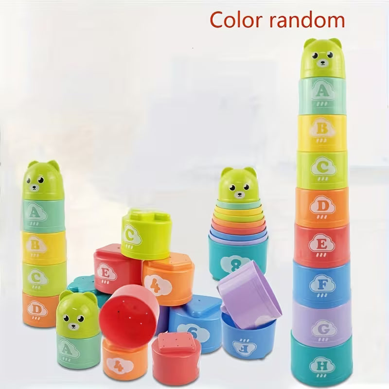 9pcs Stacking Toy, Educational Number Recognition, Nested Size Recognition, Fine Motor Skills Development