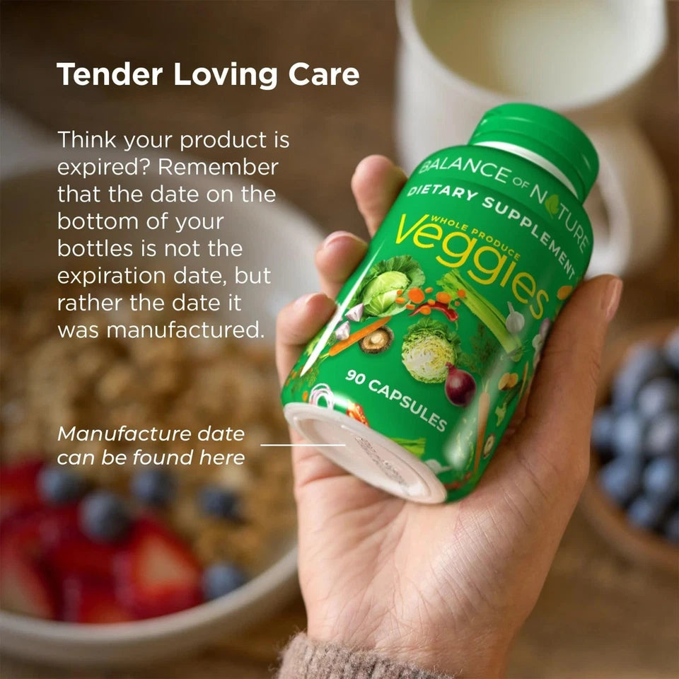 Balance of Nature Fruits & Veggies Supplements - Whole Fruit and Vegetable Ingre